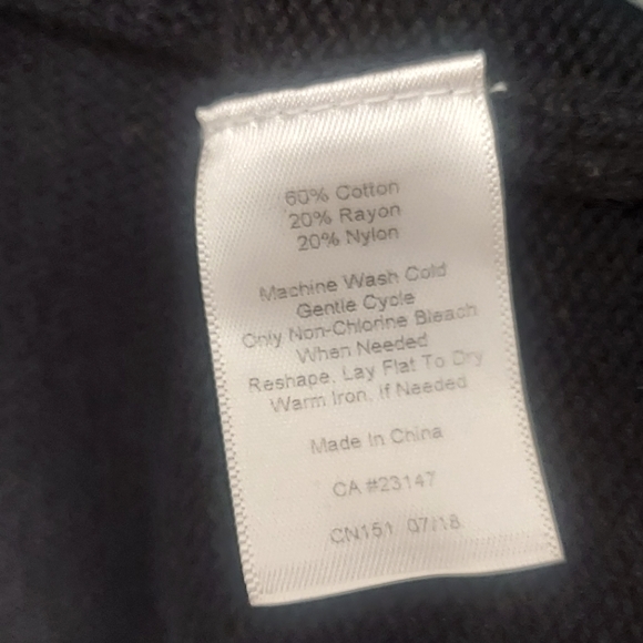 TALBOTS Petite Small Black and White Crew Neck Sweater - Picture 4 of 5